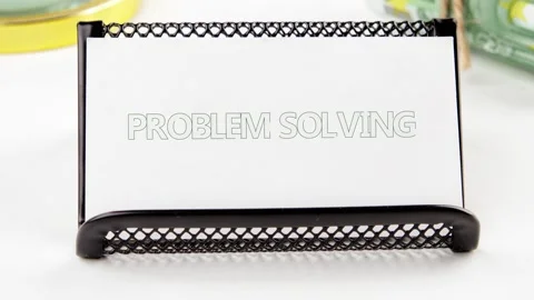 Text PROBLEM SOLVING animation Understanding problem solving in business finance Stock Footage 296571274