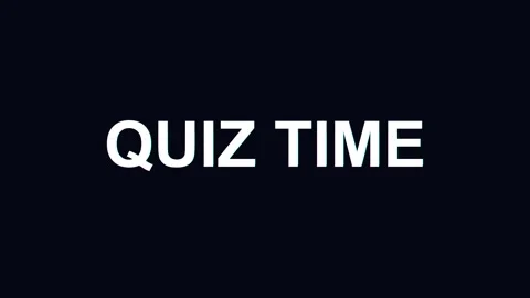 Text quiz time appearing on a dark background for trivia and educational vide Vídeo Stock 346510719