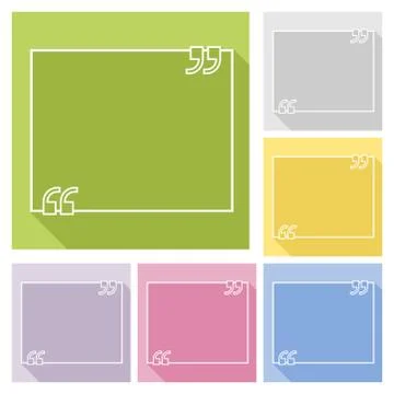 Text quote frame with long shadow Illustrazione stock