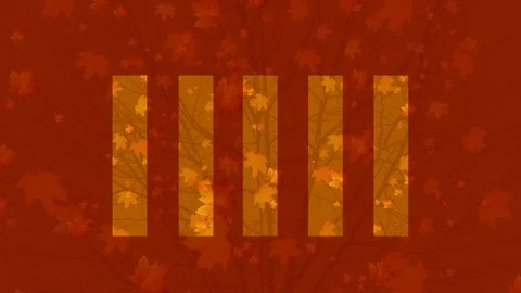 Text Ready Autumn Tree And Large Leaves  Motion Stock Footage 117443420