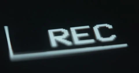 Text REC with a red circle, symbol of recording video or audio Stock Footage 313436483