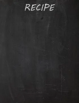 Text Recipe on chalkboard Stock Illustration