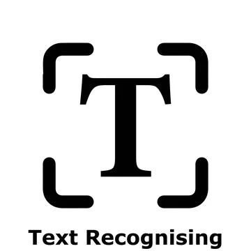 Text recognizing vector icon design. Illustrazione stock