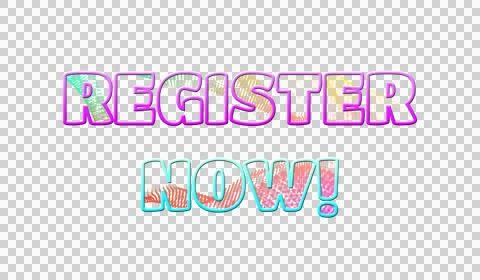 Text REGISTER NOW 3d digital technology 스톡 일러스트