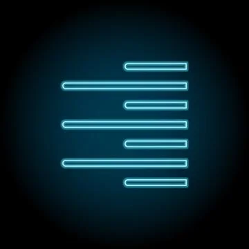 Text, right neon icon. Simple thin line, outline vector of Text editor icons  Stock Illustration