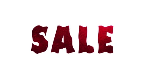 Text Sale on a white background. The text waves like a flag. You can use it to Stock Footage 131156872