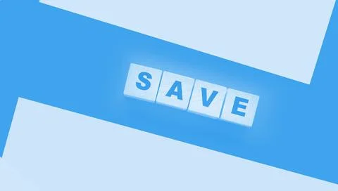 Text SAVE on a wooden cube blocks on black background. Money saving concept 库存照片