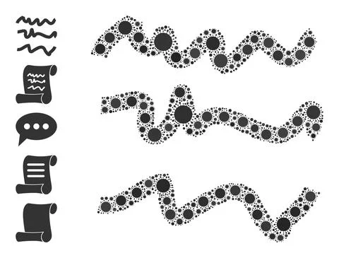Text Scribbles Icon - Contagious Collage And Similar Icons Stock Illustration