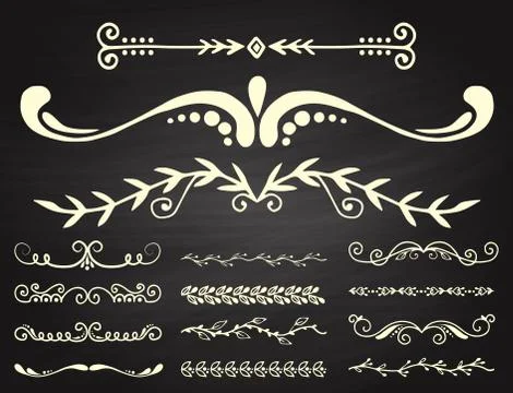 Text separator decoratice divider book typography ornament design elements イラスト素材