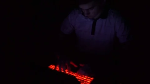 Text set at night Stock Footage 85760678