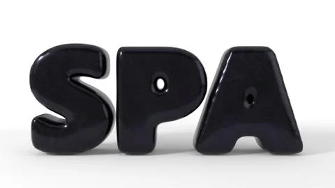 Text shaped spa stones. 3d illustration Stock Illustration