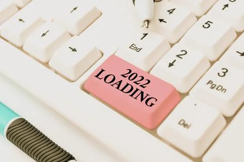 Text showing inspiration 2022 Loading. Business concept Advertising the upcoming Foto stock