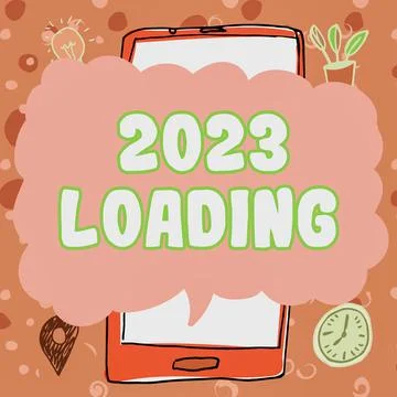 Text showing inspiration 2023 Loading. Word for Advertising the upcoming year Stock Illustration