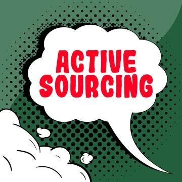 Text showing inspiration Active Sourcing. Conceptual photo search for potential イラスト素材