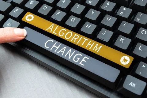 Text showing inspiration Algorithm Change. Business showcase managed investment Stock Photos