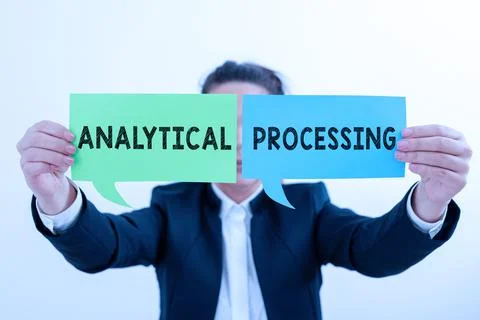 Text showing inspiration Analytical Processing. Conceptual photo easily View Stock Photos