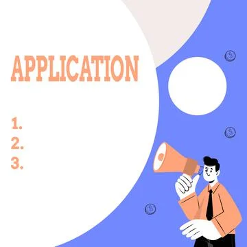 Text showing inspiration Application. Internet Concept an order for something Stock Illustration