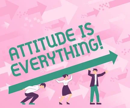 Text showing inspiration Attitude Is Everything. Internet Concept Positive Stock Illustration