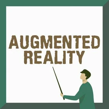 Text showing inspiration Augmented Reality. Concept meaning technology that Stock-Illustration