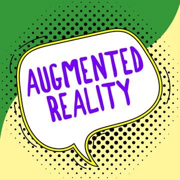 Text showing inspiration Augmented Reality. Word Written on technology that Illustrazione stock