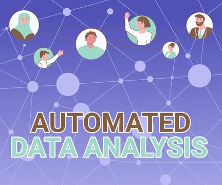 Text showing inspiration Automated Data Analysis. Word Written on automatic Stock Illustration