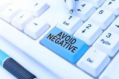 Text showing inspiration Avoid Negative. Business showcase Staying away from 스톡 사진