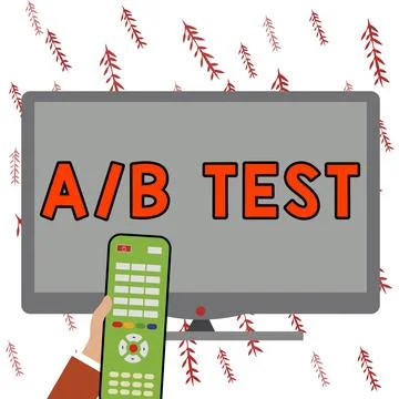 Text showing inspiration A By B Test. Business idea Simple short questionnaire Stock Illustration