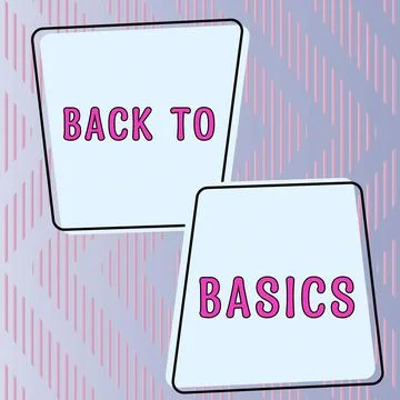 Text showing inspiration Back To Basics. Word for Healthy routine lifestyle Good Stock Illustration