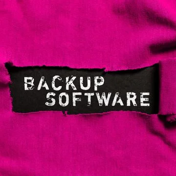 Text showing inspiration Backup Software. Conceptual photo boundary across which Stockfoto's