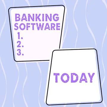 Text showing inspiration Banking Software. Business idea typically refers to 스톡 일러스트
