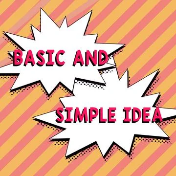Text showing inspiration Basic And Simple Idea. Internet Concept Plain Mental Ilustração Stock