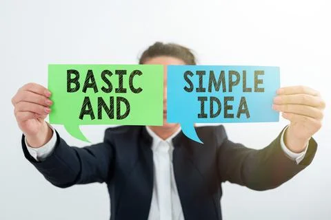 Text showing inspiration Basic And Simple Idea. Internet Concept Plain Mental Stock Photos