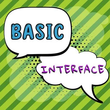 Text showing inspiration Basic Interface. Business idea boundary across which 库存插图