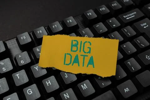 Text showing inspiration Big Data. Concept meaning sets that so complex that Stock Photos