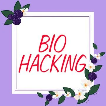 Text showing inspiration Bio Hacking. Internet Concept exploiting genetic Stock Illustration