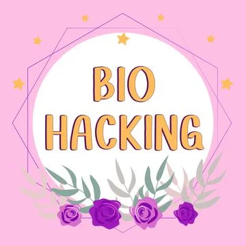 Text showing inspiration Bio Hacking. Business approach exploiting genetic Stock Illustration