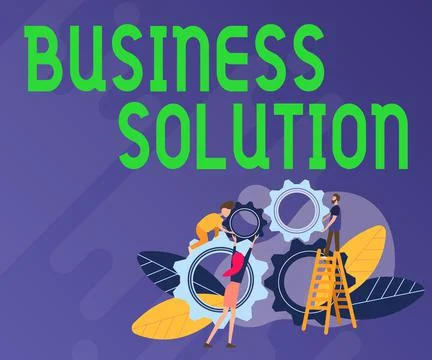 Text showing inspiration Business Solution. Business approach ideas used to help Stock Illustration