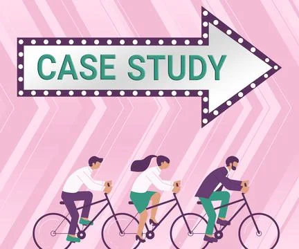 Text showing inspiration Case Study. Internet Concept A subject matter to be Illustrazione stock