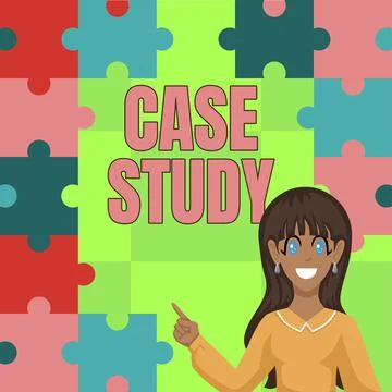 Text showing inspiration Case Study. Business concept A subject matter to be Illustrazione stock