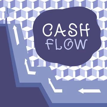 Text showing inspiration Cash Flow, Business concept Movement of the money in Stock Illustration
