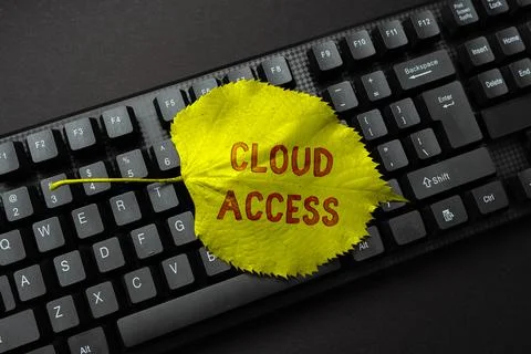 Text showing inspiration Cloud Access. Business overview Software tool between 库存照片