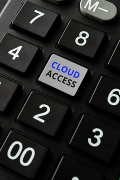 Text showing inspiration Cloud Access. Business approach Software tool between 库存照片