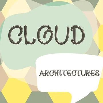 Text showing inspiration Cloud ArchitecturesVarious Engineered Databases イラスト素材