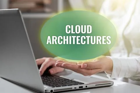 Text showing inspiration Cloud ArchitecturesVarious Engineered Databases Stock Photos