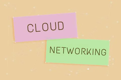 Text showing inspiration Cloud Networkingis term describing access of networking Illustrazione stock