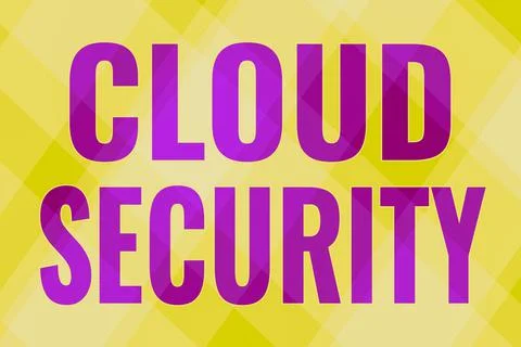 Text showing inspiration Cloud Security. Business concept Imposing a secured 스톡 일러스트