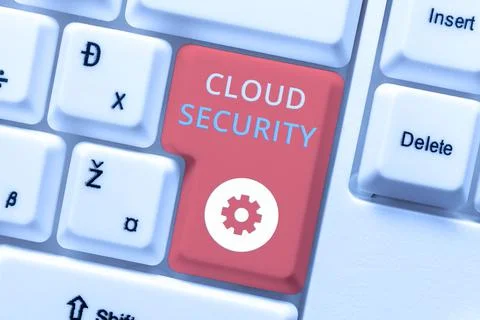 Text showing inspiration Cloud Security. Word for Imposing a secured system of 스톡 사진