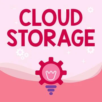 Text showing inspiration Cloud Storage. Business idea computing connect devices 스톡 일러스트