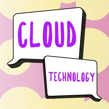 Text showing inspiration Cloud Technology. Business overview contract between a 스톡 일러스트