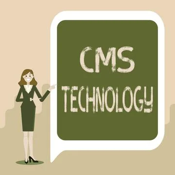 Text showing inspiration Cms Technology. Conceptual photo programs that are used Stock Illustration